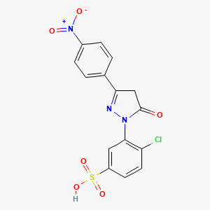 molecular formula C15H10ClN3O6S B4931201 4-chloro-3-[3-(4-nitrophenyl)-5-oxo-4H-pyrazol-1-yl]benzenesulfonic acid 