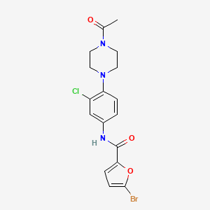 molecular formula C17H17BrClN3O3 B4931229 N-[4-(4-acetylpiperazin-1-yl)-3-chlorophenyl]-5-bromofuran-2-carboxamide 