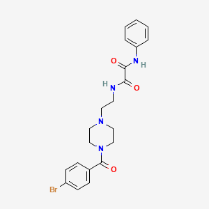 molecular formula C21H23BrN4O3 B4931305 N-[2-[4-(4-bromobenzoyl)piperazin-1-yl]ethyl]-N'-phenyloxamide 