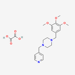 molecular formula C22H29N3O7 B4931382 Oxalic acid;1-(pyridin-4-ylmethyl)-4-[(3,4,5-trimethoxyphenyl)methyl]piperazine 