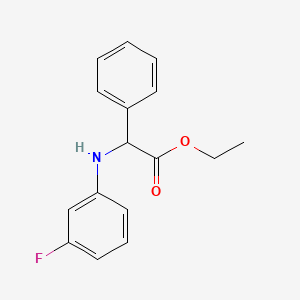 molecular formula C16H16FNO2 B4931488 Ethyl 2-(3-fluoroanilino)-2-phenylacetate 