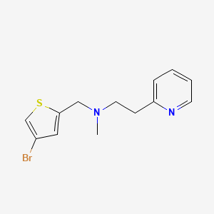 molecular formula C13H15BrN2S B4931495 N-[(4-bromothiophen-2-yl)methyl]-N-methyl-2-pyridin-2-ylethanamine 