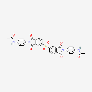 molecular formula C32H22N4O8S B4931707 N-[4-[5-[2-(4-acetamidophenyl)-1,3-dioxoisoindol-5-yl]sulfonyl-1,3-dioxoisoindol-2-yl]phenyl]acetamide 