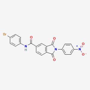 molecular formula C21H12BrN3O5 B4931726 N-(4-bromophenyl)-2-(4-nitrophenyl)-1,3-dioxo-2,3-dihydro-1H-isoindole-5-carboxamide 