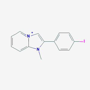 molecular formula C14H12IN2+ B493175 2-(4-Iodophenyl)-1-methylimidazo[1,2-a]pyridin-1-ium 