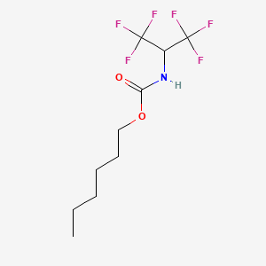 molecular formula C10H15F6NO2 B4931781 hexyl N-(1,1,1,3,3,3-hexafluoropropan-2-yl)carbamate 