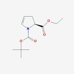 molecular formula C12H19NO4 B049318 (S)-1-tert-Butyl 2-ethyl 2,3-dihydro-1H-pyrrole-1,2-dicarboxylate CAS No. 178172-26-4