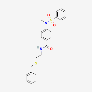 molecular formula C23H24N2O3S2 B4931802 N-[2-(benzylthio)ethyl]-4-[methyl(phenylsulfonyl)amino]benzamide 