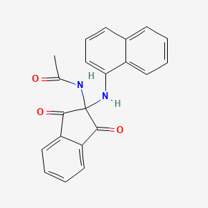 molecular formula C21H16N2O3 B4931803 N-[2-(1-naphthylamino)-1,3-dioxo-2,3-dihydro-1H-inden-2-yl]acetamide 