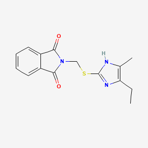 molecular formula C15H15N3O2S B4931823 2-{[(5-ethyl-4-methyl-1H-imidazol-2-yl)sulfanyl]methyl}-1H-isoindole-1,3(2H)-dione 