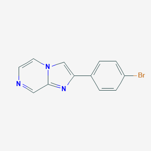 molecular formula C12H8BrN3 B493189 2-(4-Bromophenyl)imidazo[1,2-a]pyrazine CAS No. 724743-59-3