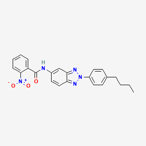 molecular formula C23H21N5O3 B4931954 N-[2-(4-butylphenyl)-2H-benzotriazol-5-yl]-2-nitrobenzamide 