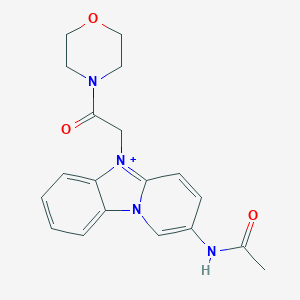 molecular formula C19H21N4O3+ B493197 2-(Acetylamino)-5-[2-(4-morpholinyl)-2-oxoethyl]pyrido[2,1-b]benzimidazol-5-ium 