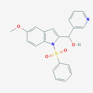 [5-methoxy-1-(phenylsulfonyl)-1H-indol-2-yl](3-pyridinyl)methanol