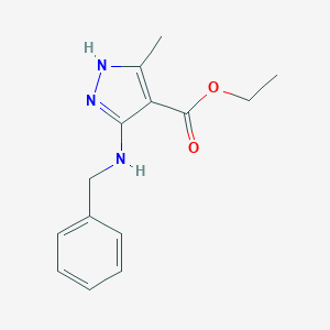molecular formula C14H17N3O2 B493201 ethyl 5-(benzylamino)-3-methyl-1H-pyrazole-4-carboxylate 