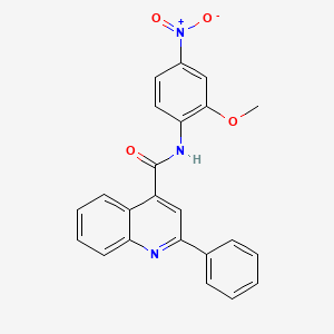 molecular formula C23H17N3O4 B4932014 N-(2-methoxy-4-nitrophenyl)-2-phenylquinoline-4-carboxamide 