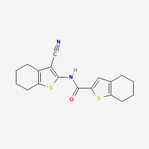molecular formula C18H18N2OS2 B4932057 N-(3-cyano-4,5,6,7-tetrahydro-1-benzothiophen-2-yl)-4,5,6,7-tetrahydro-1-benzothiophene-2-carboxamide 