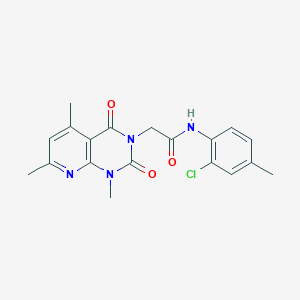 molecular formula C19H19ClN4O3 B4932108 N-(2-CHLORO-4-METHYLPHENYL)-2-{1,5,7-TRIMETHYL-2,4-DIOXO-1H,2H,3H,4H-PYRIDO[2,3-D]PYRIMIDIN-3-YL}ACETAMIDE 