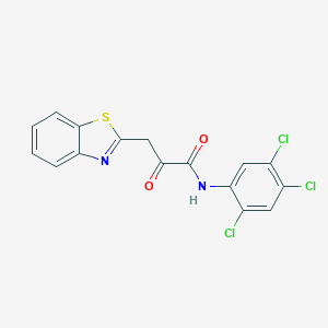molecular formula C16H9Cl3N2O2S B493218 3-(1,3-benzothiazol-2-yl)-2-oxo-N-(2,4,5-trichlorophenyl)propanamide 