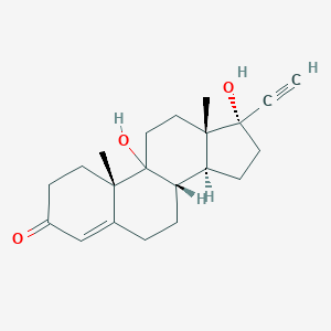 molecular formula C21H28O3 B049322 9,17-Dihydroxy-17-ethynylandrost-4-en-3-one CAS No. 116299-92-4