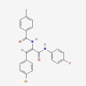 molecular formula C23H18BrFN2O2 B4932250 N-(2-(4-bromophenyl)-1-{[(4-fluorophenyl)amino]carbonyl}vinyl)-4-methylbenzamide 