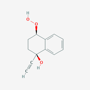 molecular formula C12H12O3 B049324 1-Ethynyl-4-hydroperoxy-1,2,3,4-tetrahydro-1-naphthol CAS No. 118150-57-5
