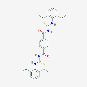 molecular formula C30H34N4O2S2 B493245 N-[4-({[(2,6-diethylanilino)carbothioyl]amino}carbonyl)benzoyl]-N'-(2,6-diethylphenyl)thiourea 