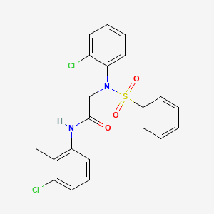 molecular formula C21H18Cl2N2O3S B4932518 N~1~-(3-chloro-2-methylphenyl)-N~2~-(2-chlorophenyl)-N~2~-(phenylsulfonyl)glycinamide 