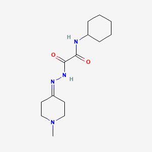 molecular formula C14H24N4O2 B4932536 N-cyclohexyl-2-[2-(1-methyl-4-piperidinylidene)hydrazino]-2-oxoacetamide 