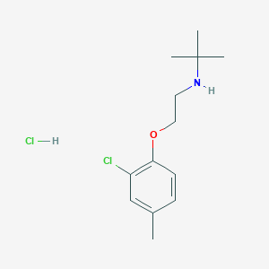 molecular formula C13H21Cl2NO B4932589 N-[2-(2-chloro-4-methylphenoxy)ethyl]-2-methylpropan-2-amine;hydrochloride 