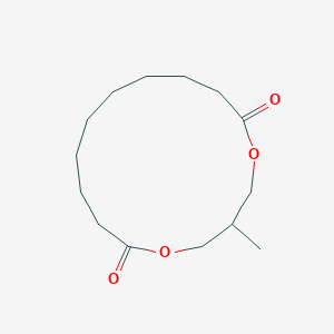 molecular formula C14H24O4 B4932676 3-methyl-1,5-dioxacyclopentadecane-6,15-dione CAS No. 91045-21-5