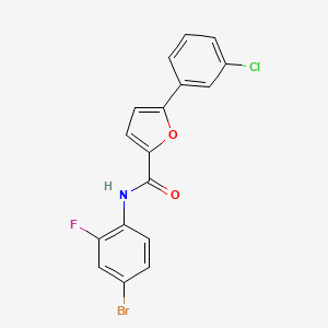 molecular formula C17H10BrClFNO2 B4932768 N-(4-bromo-2-fluorophenyl)-5-(3-chlorophenyl)furan-2-carboxamide 