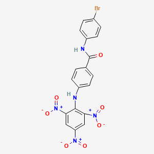 molecular formula C19H12BrN5O7 B4932887 N-(4-bromophenyl)-4-(2,4,6-trinitroanilino)benzamide 