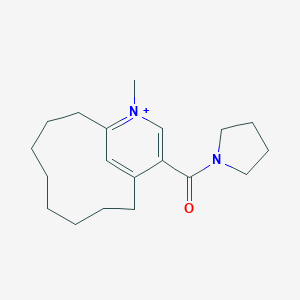 molecular formula C19H29N2O+ B493293 1-Methyl-3-(1-pyrrolidinylcarbonyl)-4,6-octanopyridinium 