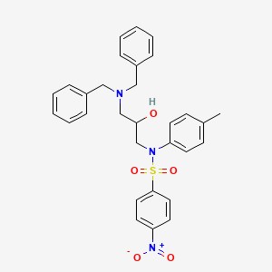 molecular formula C30H31N3O5S B4933003 DIBENZYL({2-HYDROXY-3-[N-(4-METHYLPHENYL)4-NITROBENZENESULFONAMIDO]PROPYL})AMINE 
