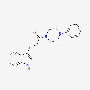 molecular formula C21H23N3O B4933022 3-(1H-indol-3-yl)-1-(4-phenylpiperazin-1-yl)propan-1-one 