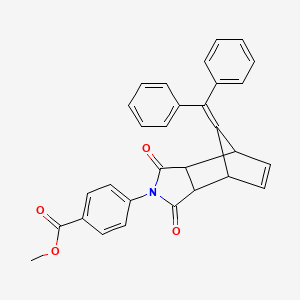 molecular formula C30H23NO4 B4933023 METHYL 4-[8-(DIPHENYLMETHYLENE)-1,3-DIOXO-1,3,3A,4,7,7A-HEXAHYDRO-2H-4,7-METHANOISOINDOL-2-YL]BENZOATE 