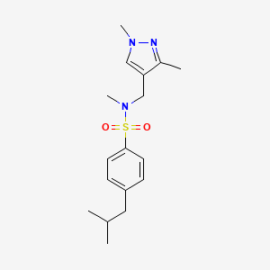 molecular formula C17H25N3O2S B4933189 N~1~-[(1,3-DIMETHYL-1H-PYRAZOL-4-YL)METHYL]-4-ISOBUTYL-N~1~-METHYL-1-BENZENESULFONAMIDE 
