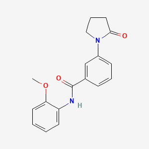 molecular formula C18H18N2O3 B4933202 N-(2-methoxyphenyl)-3-(2-oxo-1-pyrrolidinyl)benzamide 