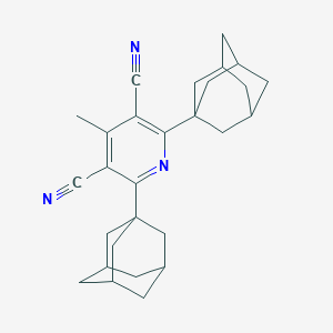 molecular formula C28H33N3 B493322 2,6-Di(1-adamantyl)-4-methyl-3,5-pyridinedicarbonitrile 