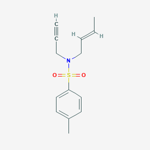 molecular formula C14H17NO2S B493328 Benzenesulfonamide, N-(2E)-2-butenyl-4-methyl-N-2-propynyl- 