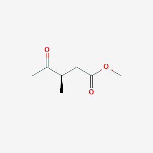 molecular formula C7H12O3 B049334 Methyl (3R)-3-methyl-4-oxopentanoate CAS No. 124686-28-8