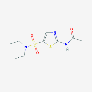 molecular formula C9H15N3O3S2 B4933429 N-[5-(diethylsulfamoyl)-1,3-thiazol-2-yl]acetamide 