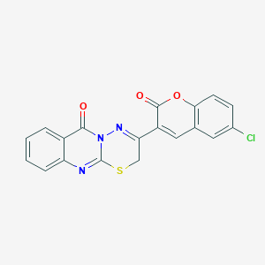 3-(6-chloro-2-oxo-2H-chromen-3-yl)-2H,6H-[1,3,4]thiadiazino[2,3-b]quinazolin-6-one