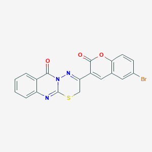 3-(6-bromo-2-oxo-2H-chromen-3-yl)-2H,6H-[1,3,4]thiadiazino[2,3-b]quinazolin-6-one