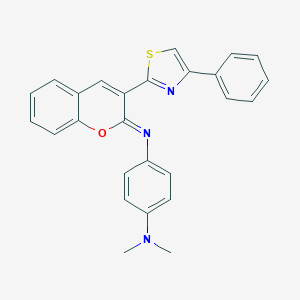 N-[4-(dimethylamino)phenyl]-N-[3-(4-phenyl-1,3-thiazol-2-yl)-2H-chromen-2-ylidene]amine