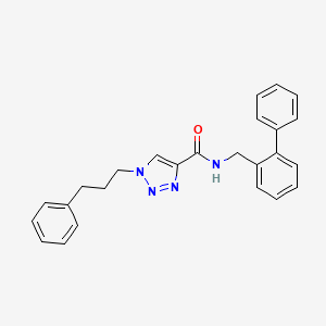 molecular formula C25H24N4O B4933646 N-(2-biphenylylmethyl)-1-(3-phenylpropyl)-1H-1,2,3-triazole-4-carboxamide 