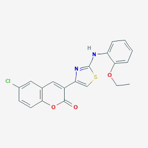 6-chloro-3-[2-(2-ethoxyanilino)-1,3-thiazol-4-yl]-2H-chromen-2-one
