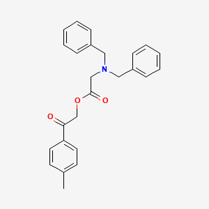 molecular formula C25H25NO3 B4933705 2-(4-METHYLPHENYL)-2-OXOETHYL 2-(DIBENZYLAMINO)ACETATE 