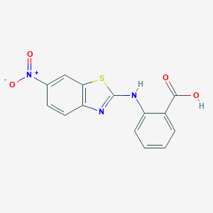 2-({6-Nitro-1,3-benzothiazol-2-yl}amino)benzoic acid